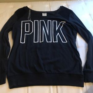 black PINK logo long sleeve